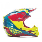 Casque FLY RACING F2 Carbon Mips Retrospec 2017 Rouge/Hi-Vizion