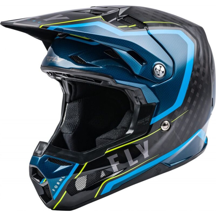 Casque FLY RACING Formula Carbon Axon Noir/Bleu | Oxmoto