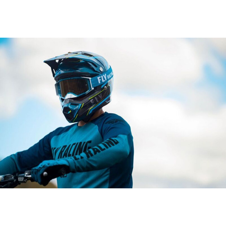 Casque FLY RACING Formula Carbon Axon Noir/Bleu | Oxmoto