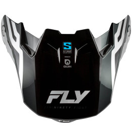 Visière FLY RACING Formula S Carbon Byte - Black Carbon/gris/argent