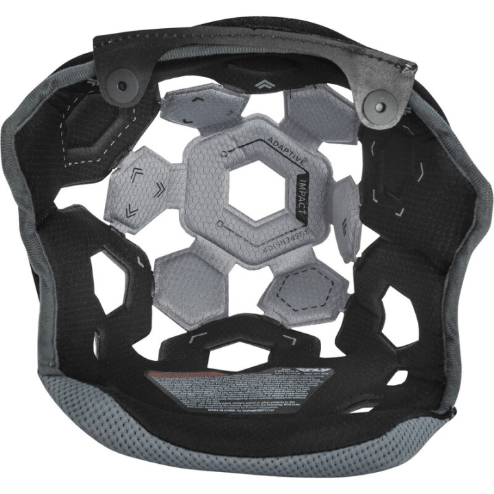 Coiffe FLY RACING Formula enfant (YL-10mm) - noir/Cool Grey