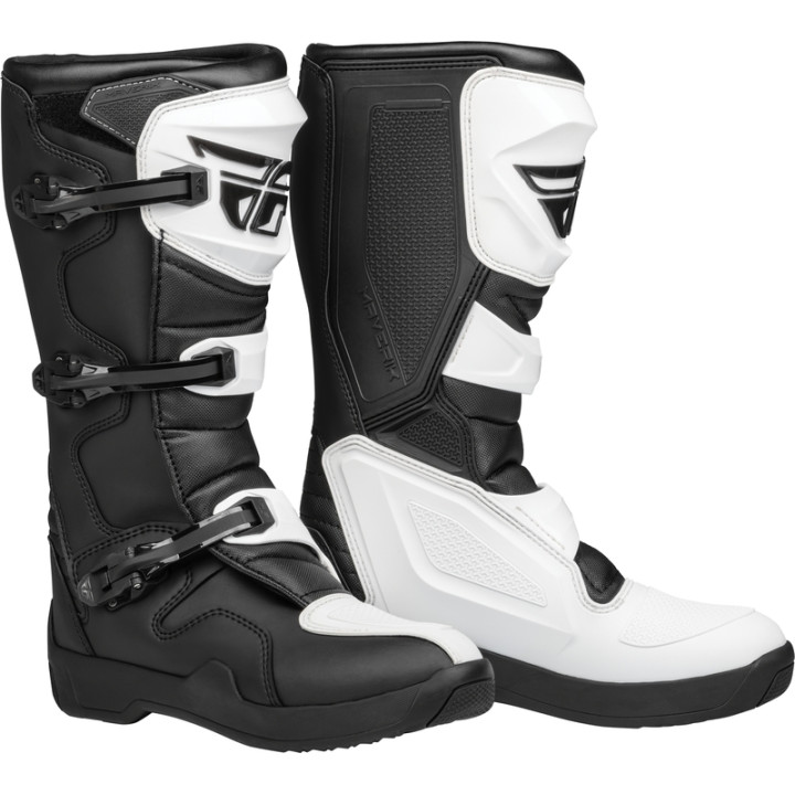 Bottes FLY RACING Maverik LT - blanc/noir | Oxmoto