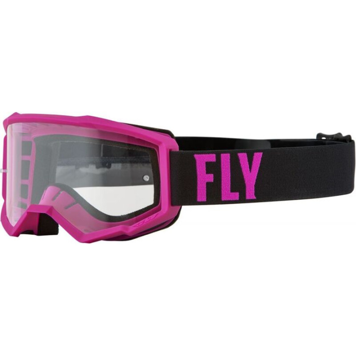Masque FLY RACING Focus Rose/Noir | Oxmoto