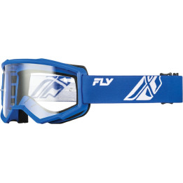 Masque FLY RACING Focus bleu/blanc- écran clair | Oxmoto