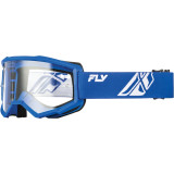 Masque FLY RACING Focus bleu/blanc- écran clair | Oxmoto