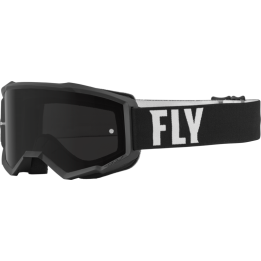 Masque FLY RACING Focus Sand blanc/noir - écran fumé