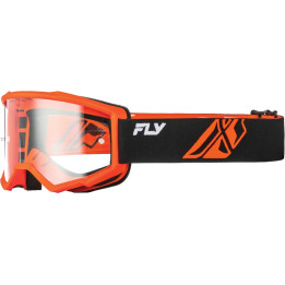 Masque FLY RACING Focus noir/orange - écran clair | Oxmoto