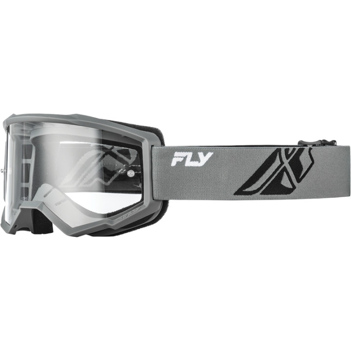 Masque FLY RACING Focus gris/noir - écran clair | Oxmoto