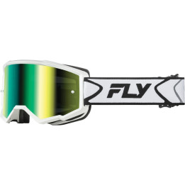 Masque FLY RACING Zone blanc/noir - écran vert | Oxmoto