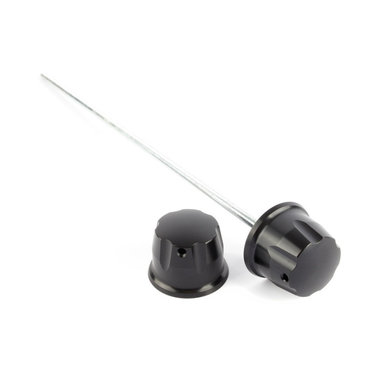 Protections fourche et bras oscillant (axe de roue) GILLES GTA noir/rouge Ducati