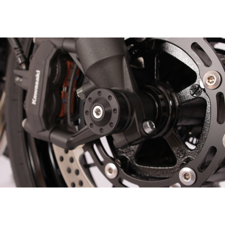 Protections fourche et bras oscillant (axe de roue) GILLES GTA noir Kawasaki Z900RS