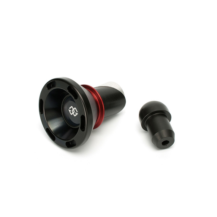 Protections fourche et bras oscillant (axe de roue) GILLES GTA noir/rouge BMW