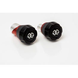 Protections fourche et bras oscillant (axe de roue) GILLES GTA noir/rouge Suzuki GSX-S750 GTA-R-H01-BR