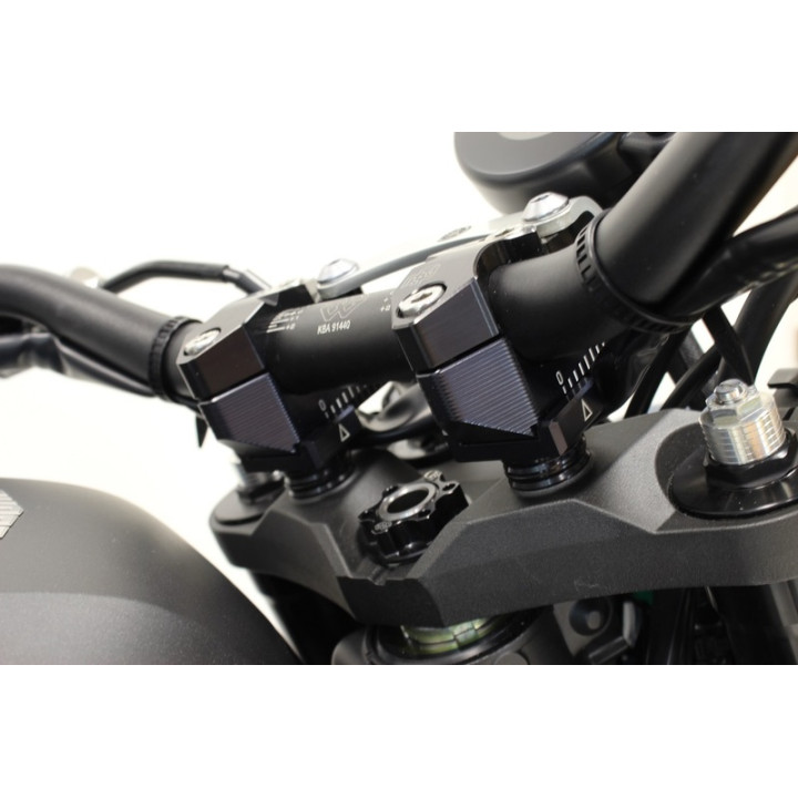 Pontets de guidon GILLES 2DGT réglables noir MV Agusta Brutale 675/800