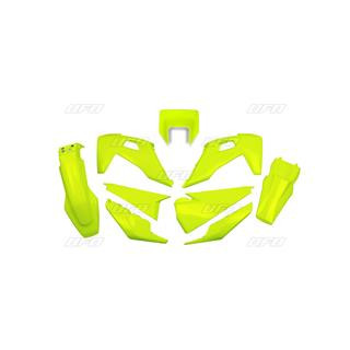 Kit plastiques UFO jaune fluo Husqvarna FE/TE | Oxmoto