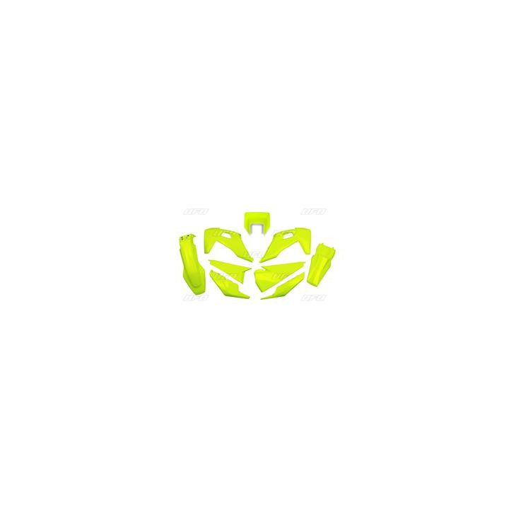 Kit plastiques UFO jaune fluo Husqvarna FE/TE | Oxmoto