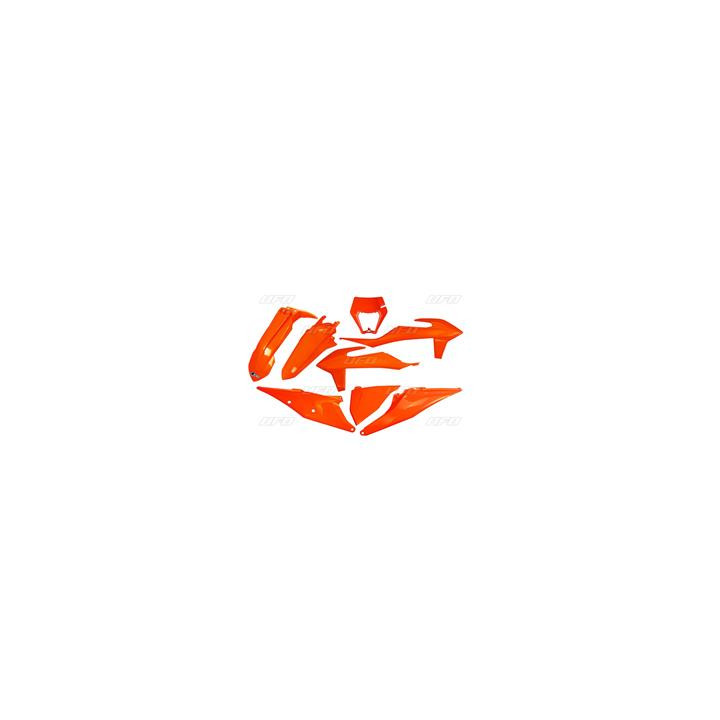 Kit plastiques UFO orange fluo KTM EXC/EXC-F | Oxmoto