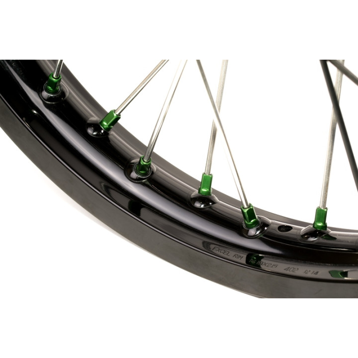 Jeu de têtes de rayons HAAN WHEELS - vert 16 001/7 | Oxmoto