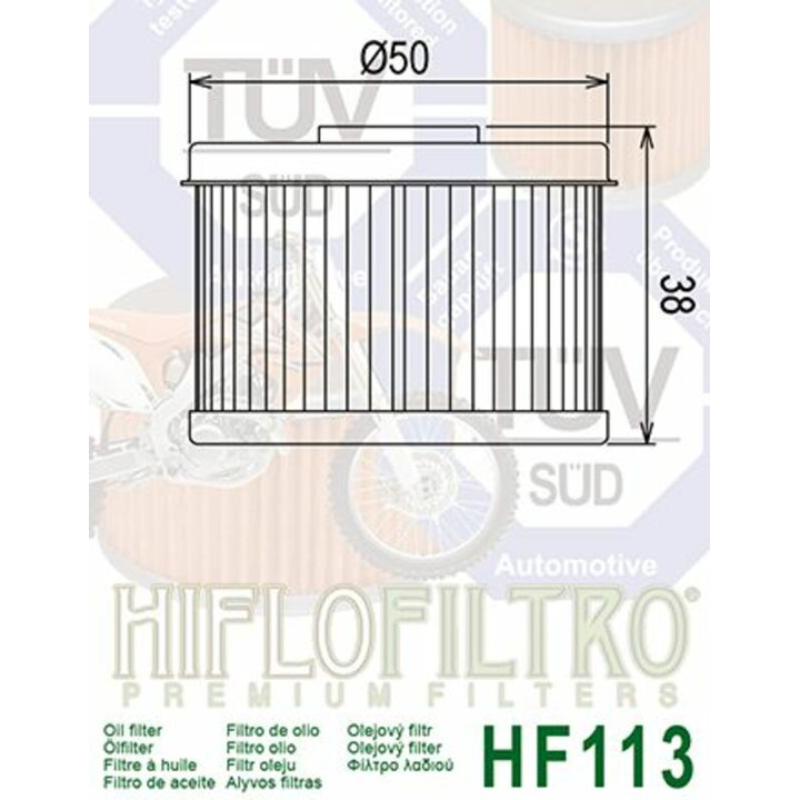 Filtre à huile Hiflofiltro - HF114 | Oxmoto