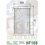 Filtre à huile Hiflofiltro - HF169 | Oxmoto