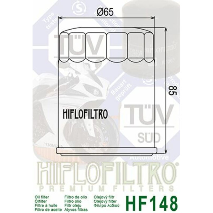 Filtre à huile Hiflofiltro - HF148 | Oxmoto