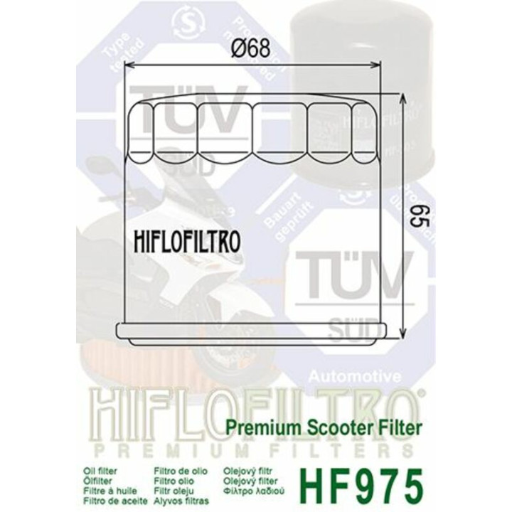 Filtre à huile Hiflofiltro - HF975 | Oxmoto