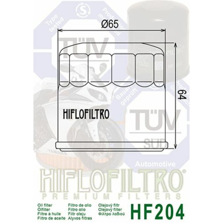 Filtre à huile Hiflofiltro Racing - HF204RC | Oxmoto