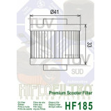 Filtre à huile Hiflofiltro - HF185 | Oxmoto