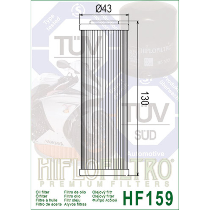 Filtre à huile Hiflofiltro - HF159 | Oxmoto