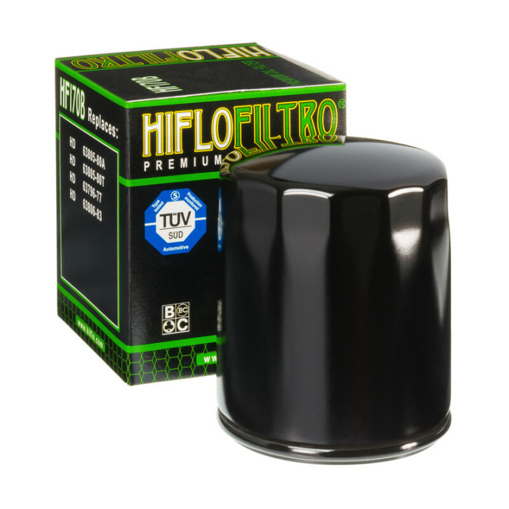 Filtre à huile Hiflofiltro Noir brillant - HF170B | Oxmoto