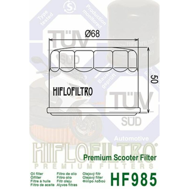 Filtre à huile Hiflofiltro - HF985 | Oxmoto