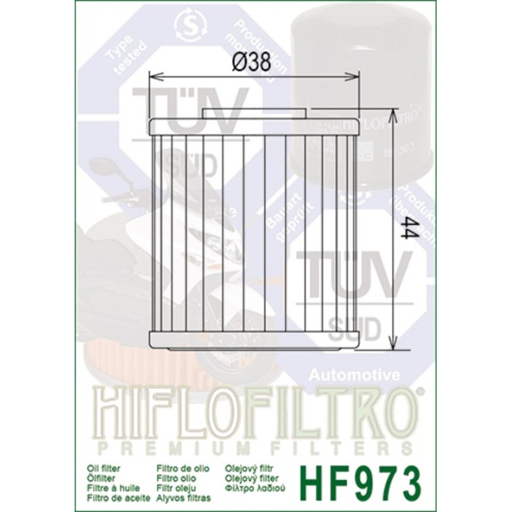 Filtre à huile Hiflofiltro - HF973 | Oxmoto