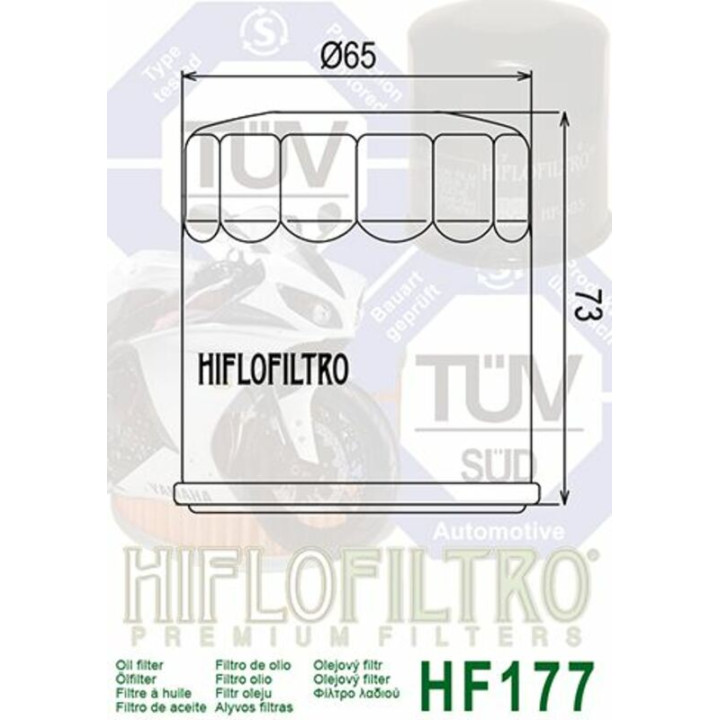Filtre à huile Hiflofiltro - HF177 | Oxmoto