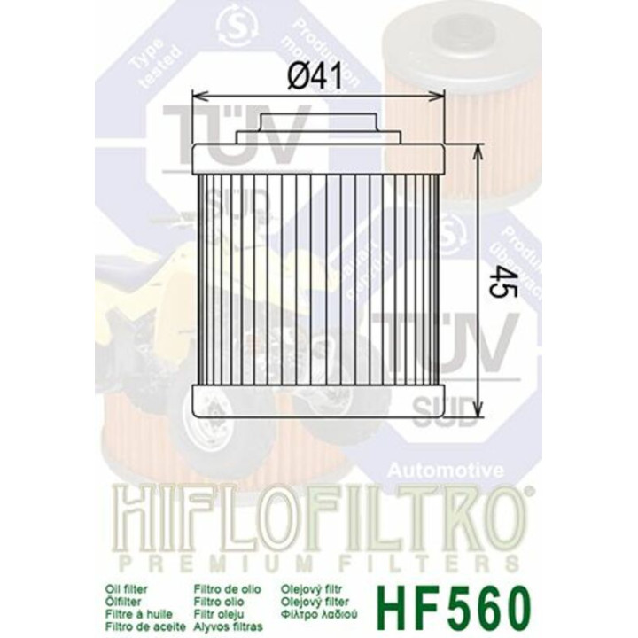 Filtre à huile Hiflofiltro - HF560 | Oxmoto