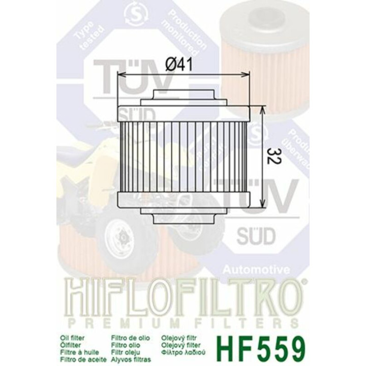 Filtre à huile Hiflofiltro - HF559 | Oxmoto