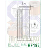 Filtre à huile Hiflofiltro - HF193 | Oxmoto