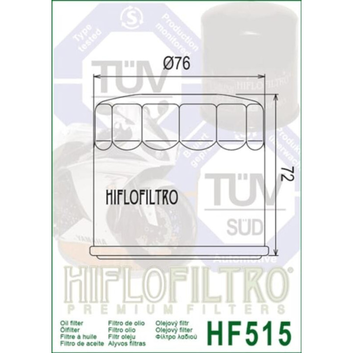 Filtre à huile Hiflofiltro - HF515 | Oxmoto