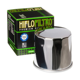 Filtre à huile Hiflofiltro chrome - HF138C | Oxmoto