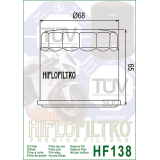 Filtre à huile Hiflofiltro chrome - HF138C | Oxmoto