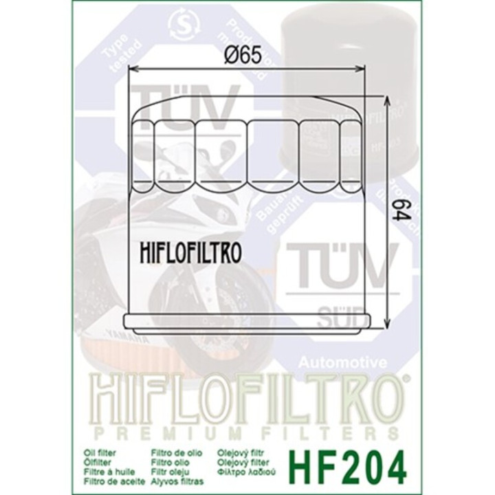 Filtre à huile Hiflofiltro Chrome - HF204C | Oxmoto