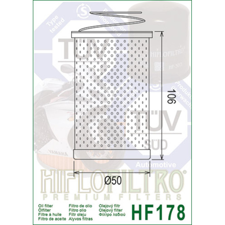 Filtre à huile Hiflofiltro - HF178 | Oxmoto