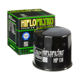 Filtre à huile Hiflofiltro Noir brillant - HF138 | Oxmoto