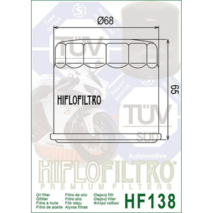 Filtre à huile Hiflofiltro Racing - HF138RC | Oxmoto