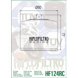 Filtre à huile Hiflofiltro Racing - HF124RC | Oxmoto