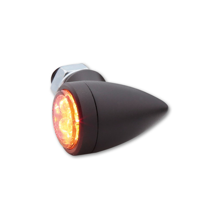 Feu arrière/clignotant LED Highsider smart Sixteen Bullet 3en1 homologué - verre fumé - la paire 254-372