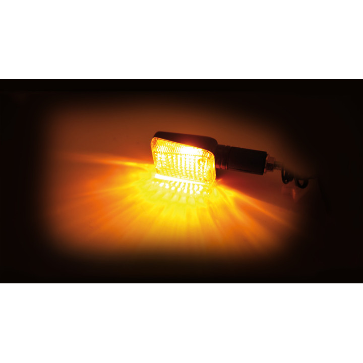 Clignotant Highsider smart Mini homologué - verre orange - la paire 203-830