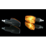 Highsider smart IMOLA 1 Bulb Mini Indicator Body Black / Lens Orange (Pair), Front & Rear YG-9013-S-BK