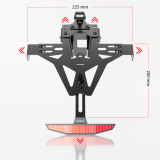 Support de plaque Highsider pro 1139917 | Oxmoto