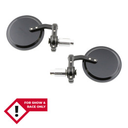 Rétroviseur d'embout de guidon Highsider smart rond - noir 301-076