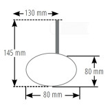 Rétroviseur d'embout de guidon Highsider smart rond - noir 301-076